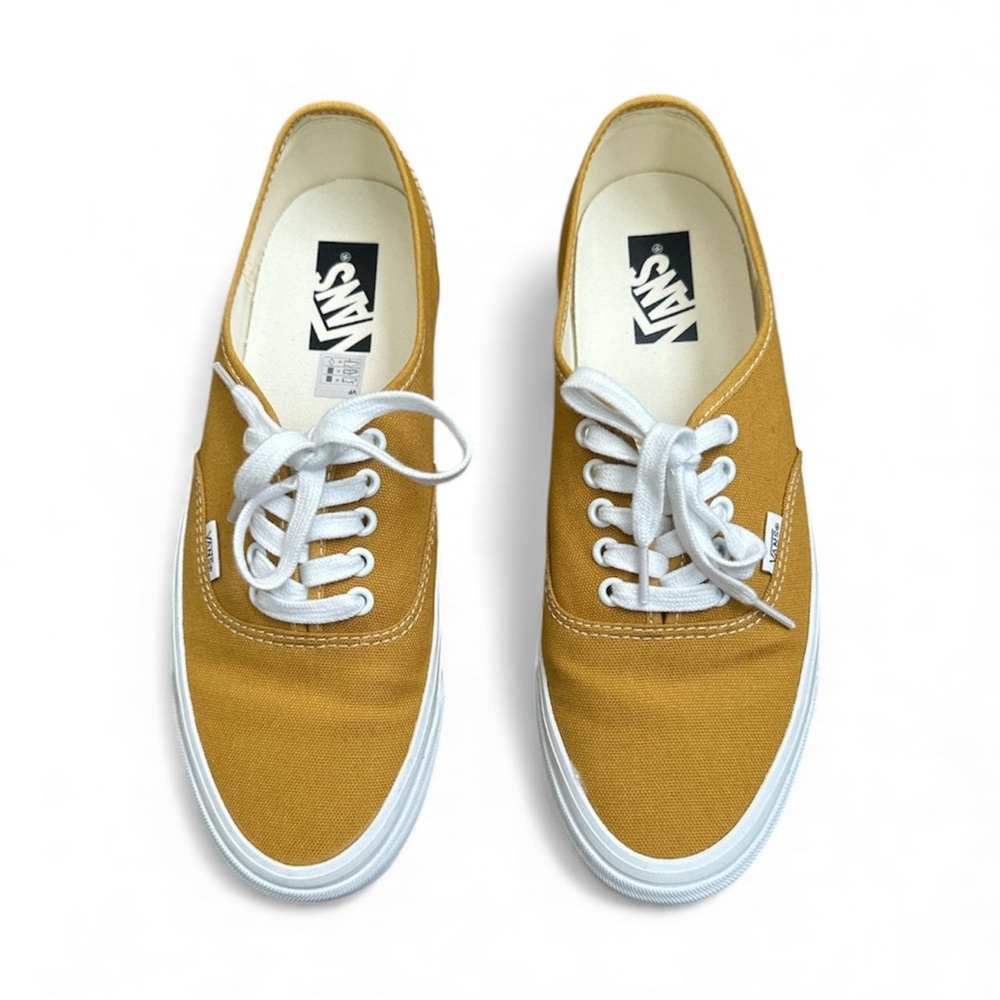 NWOT Vans by J.Crew Authentic Premium Sneakers in Harvest Gold Canvas - Men’s 10